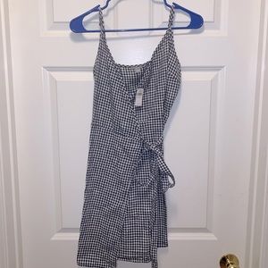 Aerie Gingham / Plaid Sleeveless Wrap Dress Size S